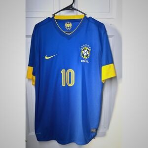 Authentic Brazil National Team #10 Jersey - Nike Dri-FIT – Size XL